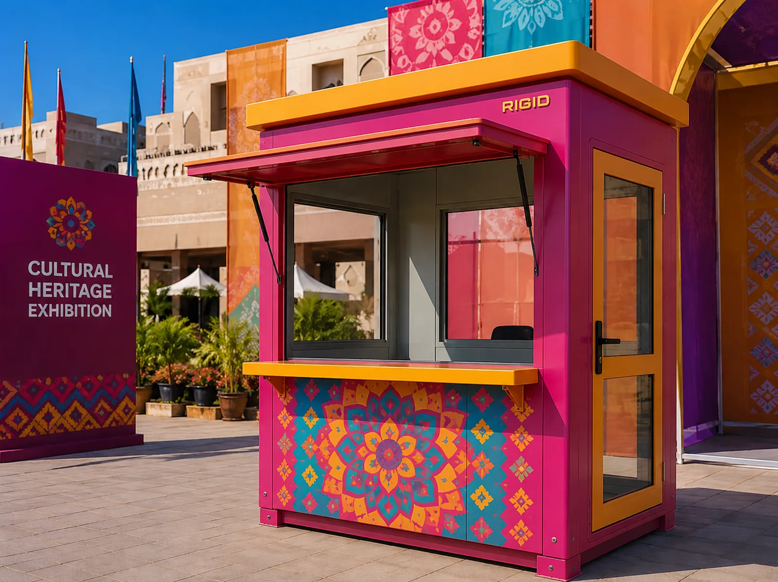 GRP Event Kiosks - custom GRP event kiosks and promotional booths designed for exhibitions, retail activations, outdoor events, promotional campaigns, and public engagement activities.