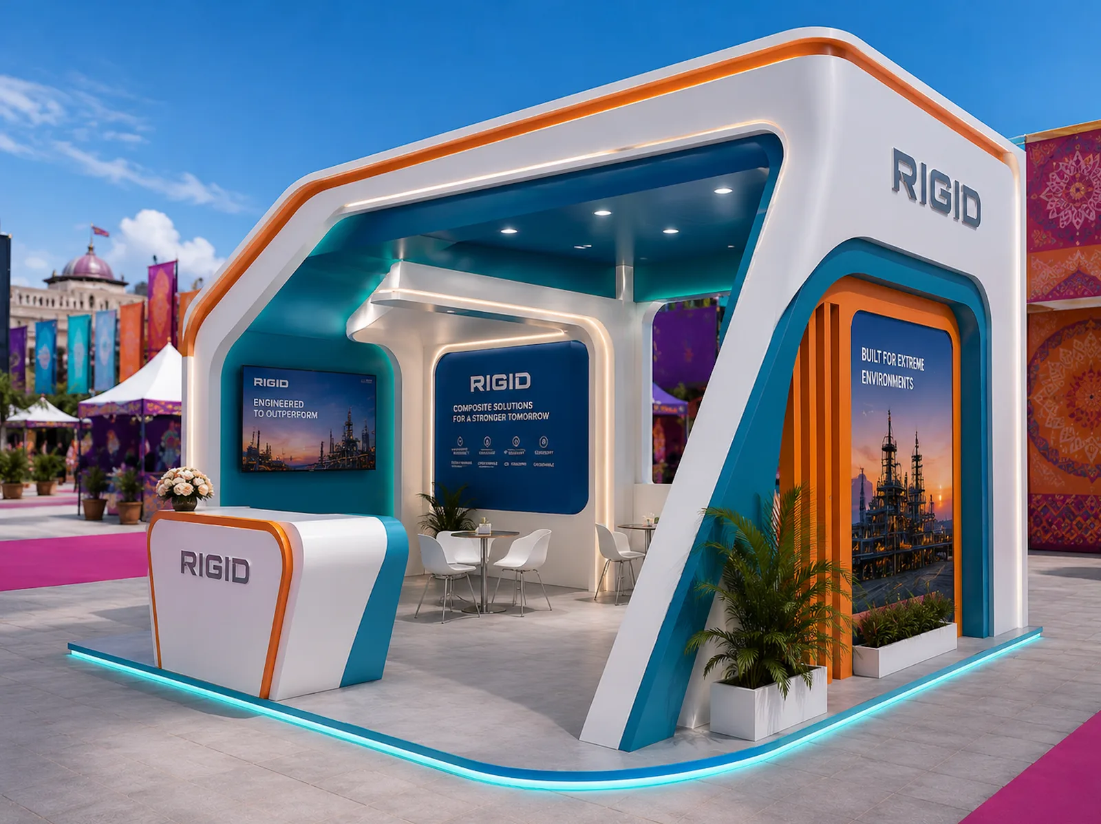 GRP Exhibition Stands - innovative GRP exhibition stands engineered for trade shows, exhibitions, corporate events, product launches, and promotional displays.