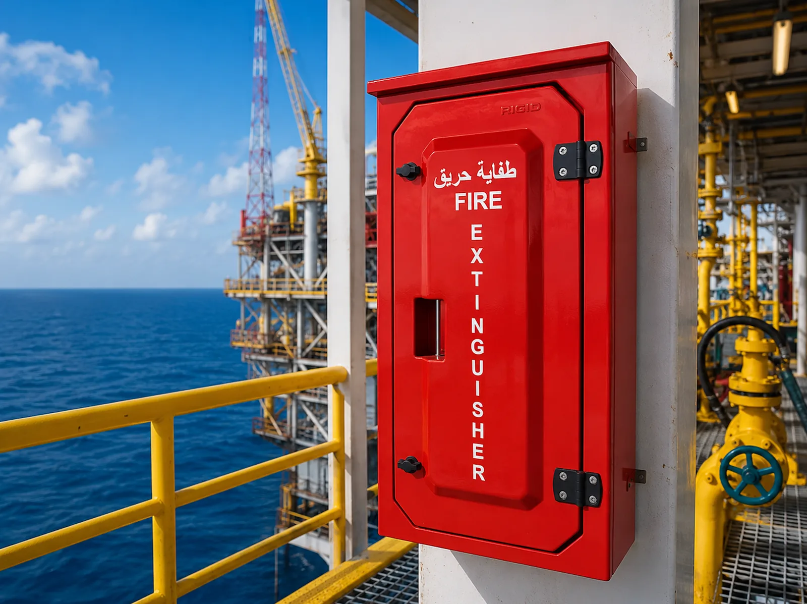 GRP Fire Extinguisher Cabinets - premium GRP fire extinguisher cabinets engineered to protect firefighting equipment against harsh environmental conditions, UV exposure, dust, moisture, and unauthorized access.