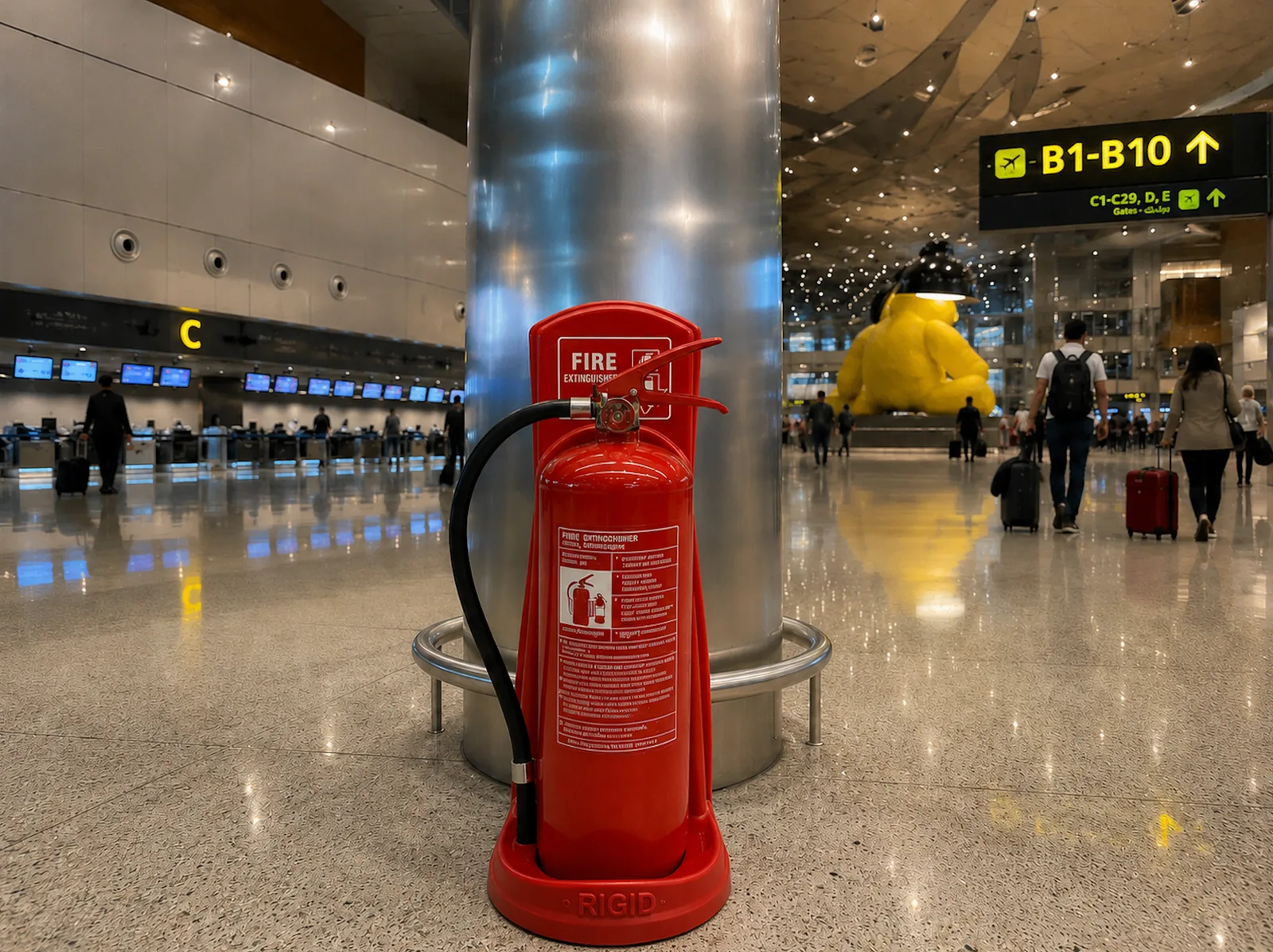 GRP Fire Extinguisher Stands - heavy-duty GRP fire extinguisher stands designed for safe, visible, and accessible placement of portable firefighting equipment in industrial, commercial, marine, offshore, and public environments.