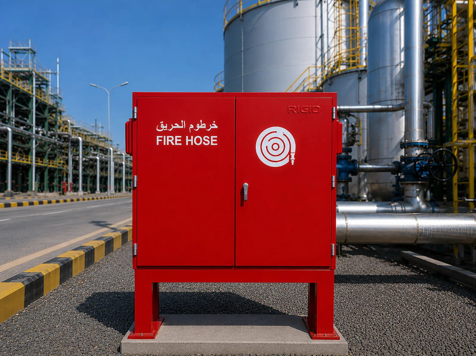 GRP Fire Hose Cabinets - high-performance GRP fire hose cabinets designed for safe housing and protection of fire hose reels, landing valves, hoses, and firefighting accessories in industrial and commercial fire protection systems.