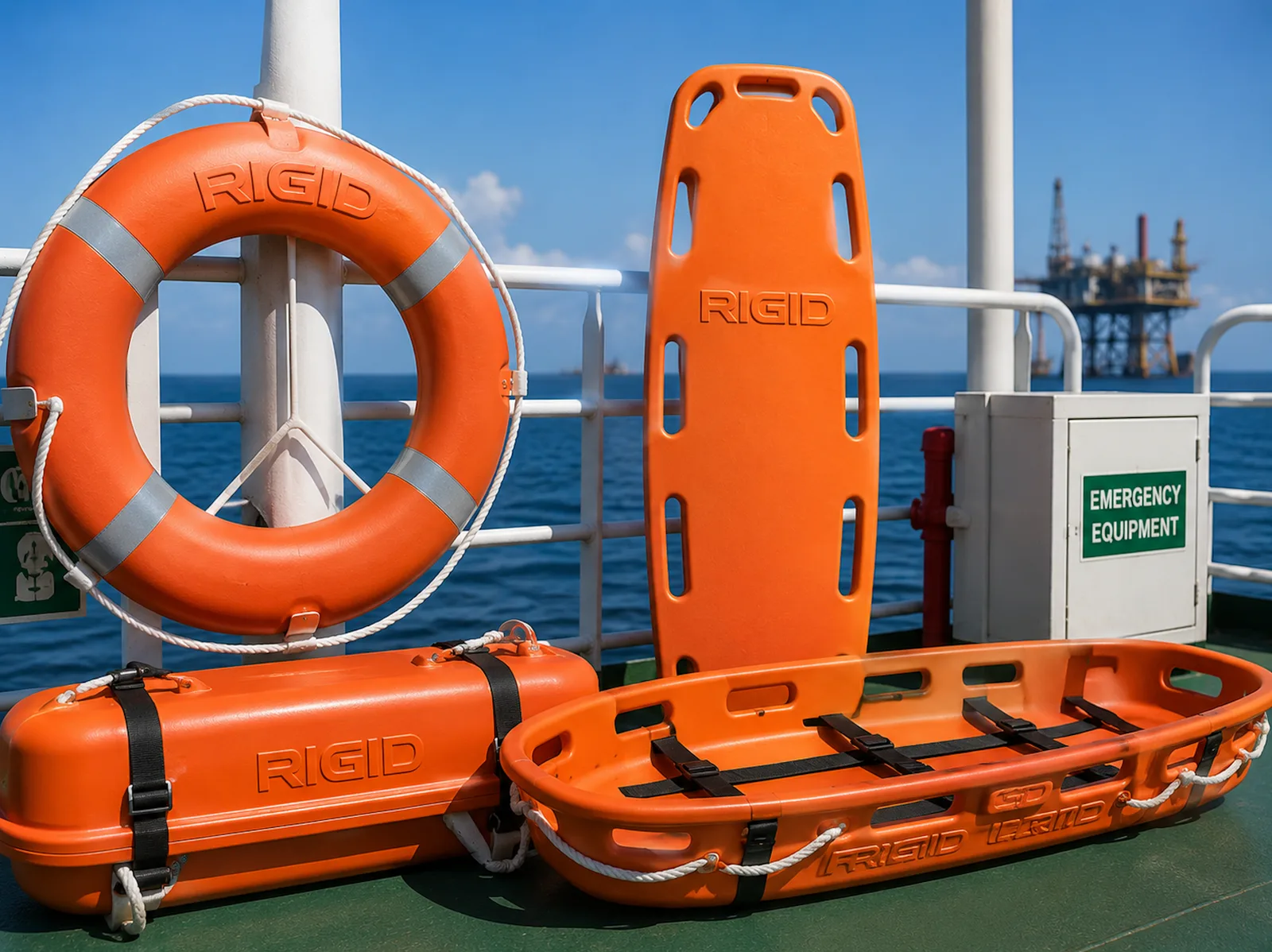 GRP Marine Safety Equipment - GRP marine safety equipment engineered for emergency response, rescue operations, and maritime safety systems in offshore, marine, and coastal environments.