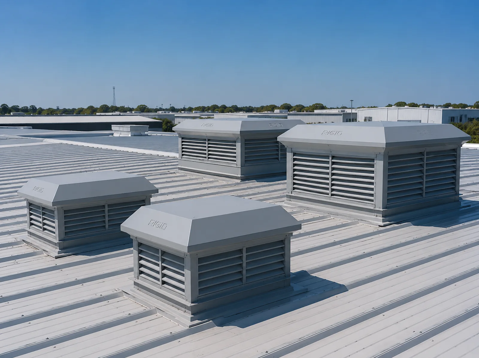 GRP Roof Louvers & Ventilators - GRP roof louvers and ventilators designed to improve ventilation, heat dissipation, and airflow management in industrial and commercial buildings.