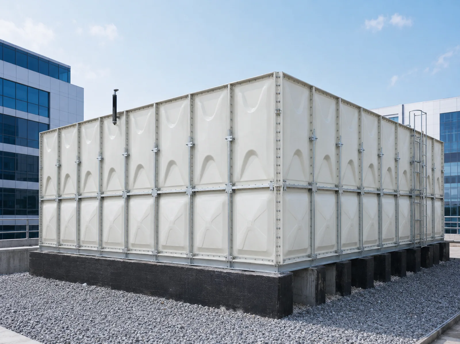 GRP Sectional Water Tanks - modular GRP sectional water tanks designed for large-capacity water storage applications in commercial, industrial, municipal, and infrastructure sectors.