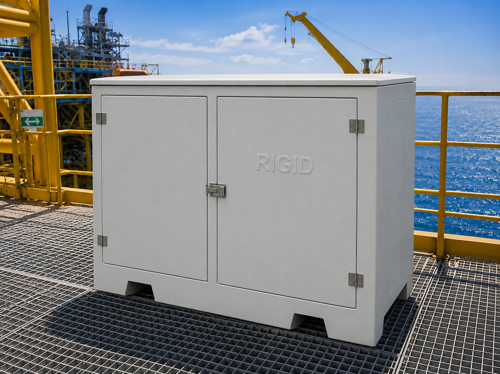 GRP Storage Lockers - GRP utility storage lockers engineered for secure storage of tools, safety equipment, utility components, and operational materials in industrial, infrastructure, and outdoor environments.
