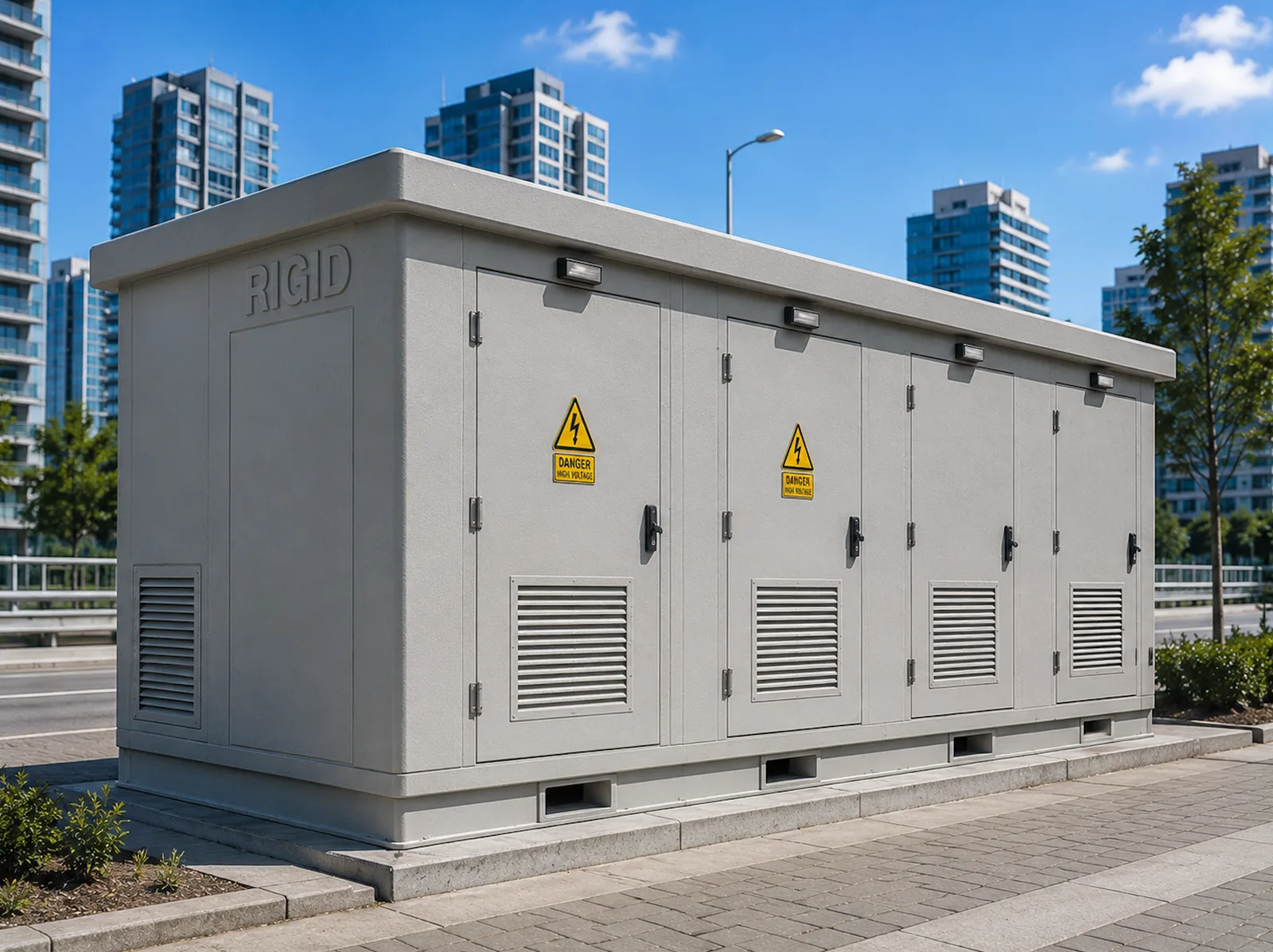 GRP Utility Kiosks - heavy-duty GRP Utility Kiosks engineered to house electrical equipment, metering systems, communication devices, control systems, utility services, and infrastructure equipment in outdoor environments.