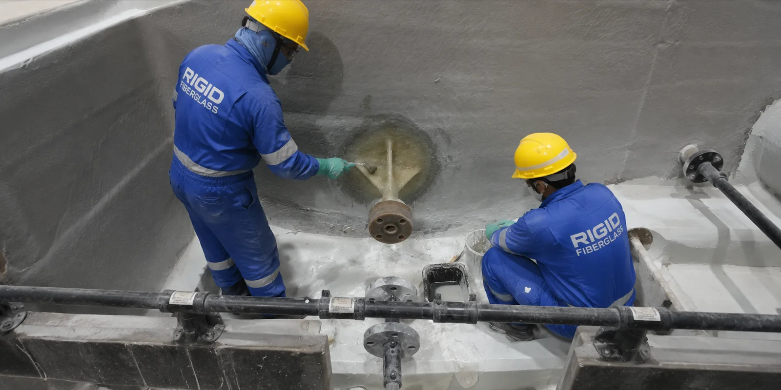 GRP Tank Nozzle Repair for Ashghal