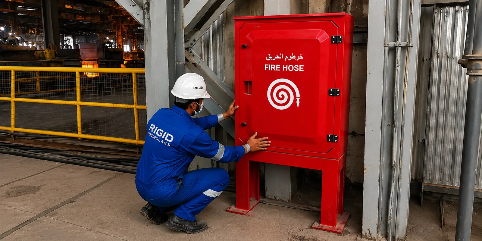 GRP Fire Hose Cabinet for Qatar Steel