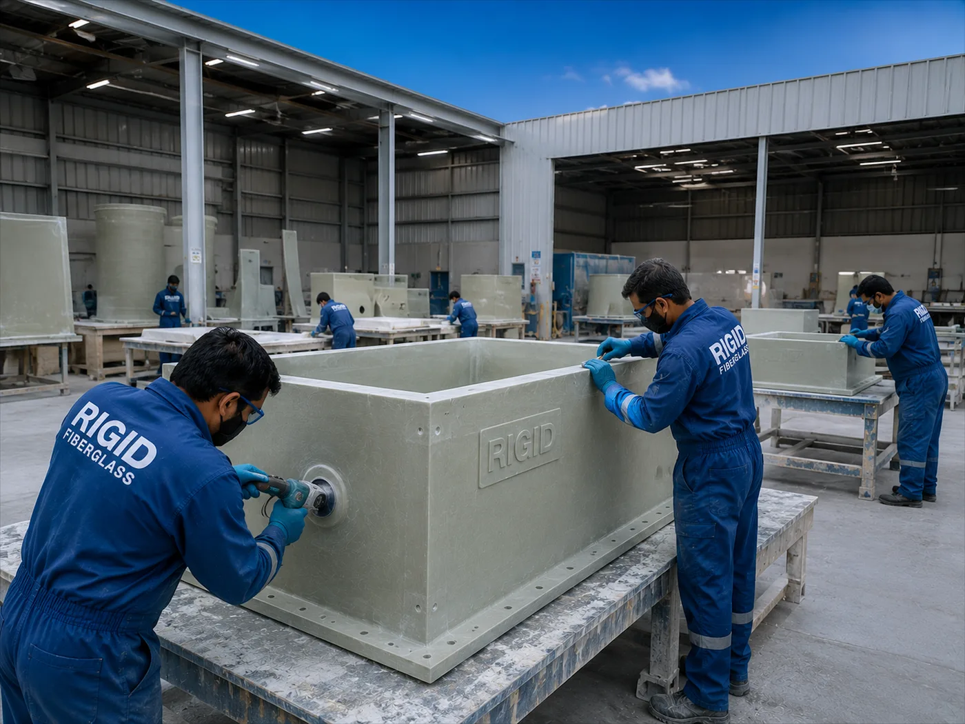 Custom GRP Fabrication Services by RIGID Fiberglass in Qatar